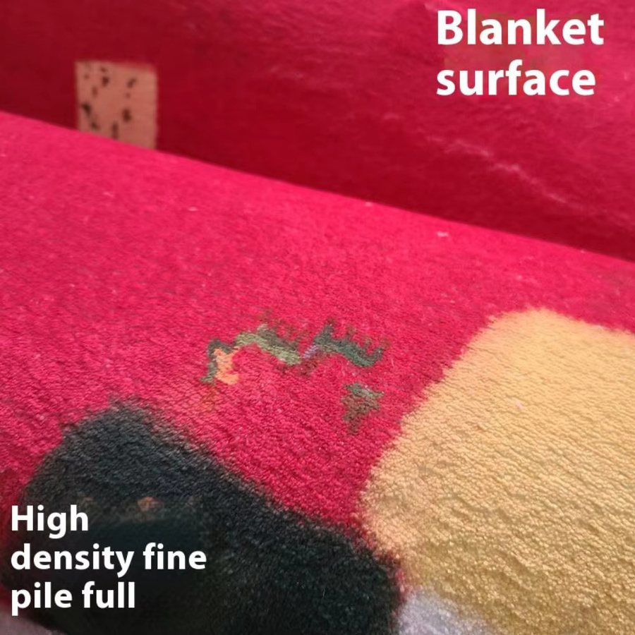 VIKAMA Amerikanischer Retro-Kunstteppich im marokkanischen Stil, persischer Nomaden-Teppich aus Kaschmir, Farbe: Rot - Bild 2