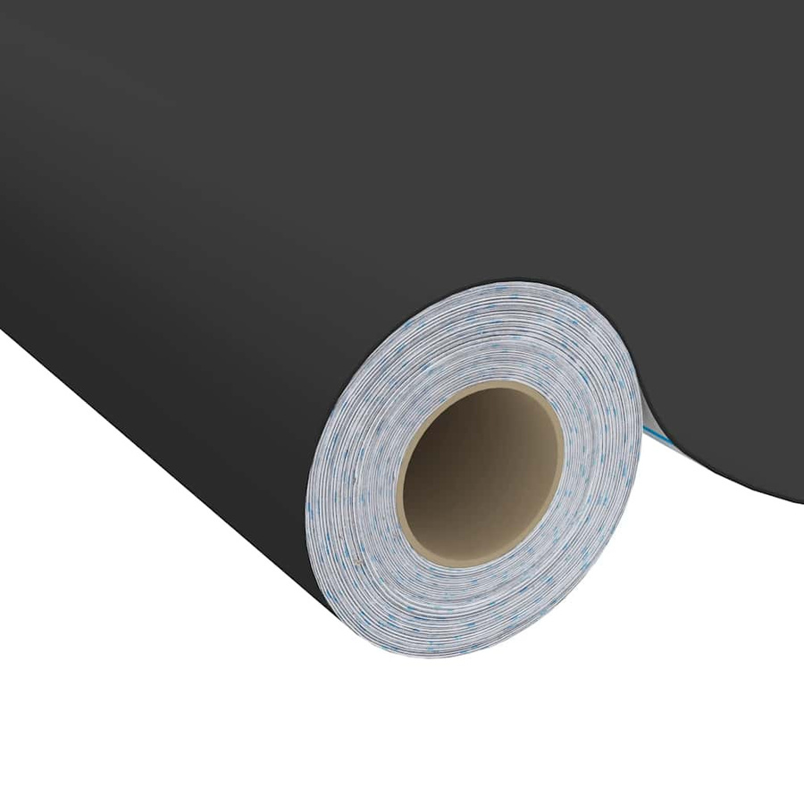 Vidaxl Selbstklebende Möbelfolie aus PVC in Schwarz, Breite: 500 cm, Höhe: 90 cm - Bild 1