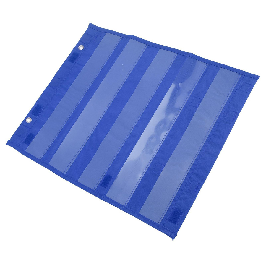 Magnetische Stundenplan-Taschenchart mit 5 Reihen aus Nylon, Transparent Blau - Bild 2