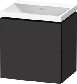 Duravit L-Cube Vitrium Möbelwaschtisch für die Ecke, 1 Tür, grau matt, B: 45 cm, T: 35 cm, H: 48 cm - Bild 1