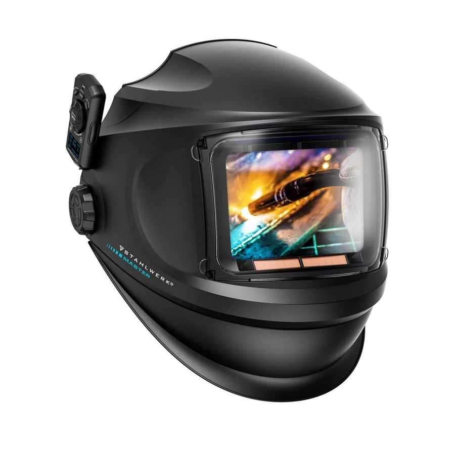 STAHLWERK Schweißhelm Master 3 In 1 mit Fernbedienung und klappbarem Visier in Schwarz - Bild 2