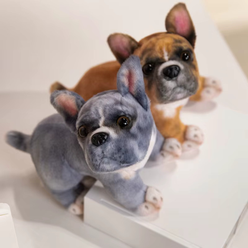 Lilelike Mops Bulldog Plüsch Spielzeug, Welpen Hund Stofftier Puppe - Bild 1
