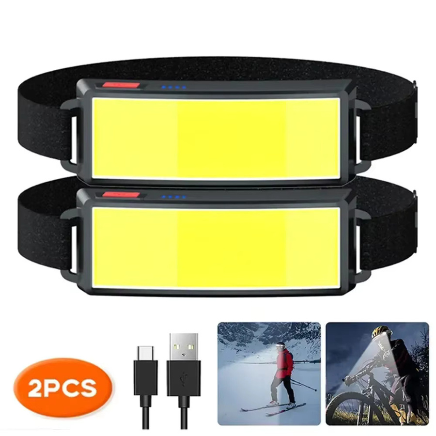 Heinast Tragbarer LED-Scheinwerfer in Schwarz, USB wiederaufladbare Stirnlampe und Laterne für Outdoor, Camping und Angeln - Bild 3