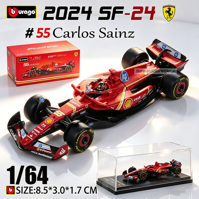 Bburago Ferrari SF24, Druckguss-Spielzeugauto-Modell, 1:64 - Bild 1