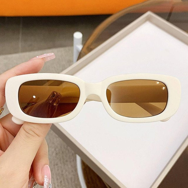 Binchi Kinder Sonnenbrille, Rechteckig, Kunststoff, Braun - Bild 1