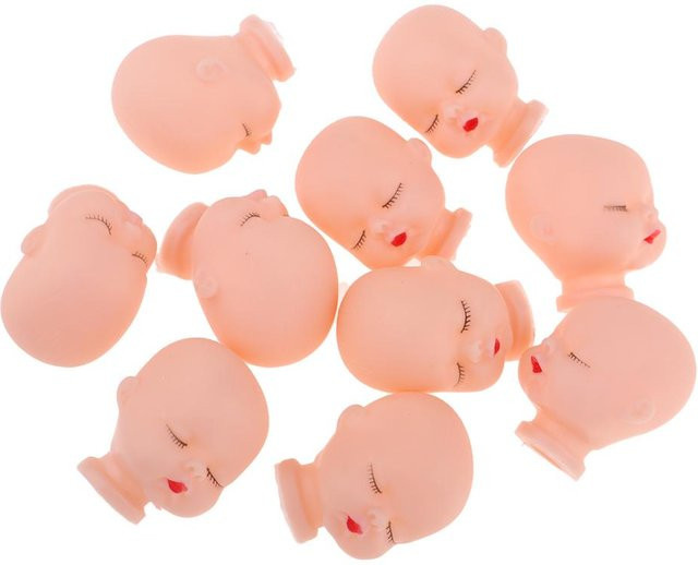 10-teiliges Set schlafende Babykopfform, Puppenherstellungszubehör, beige - Bild 1