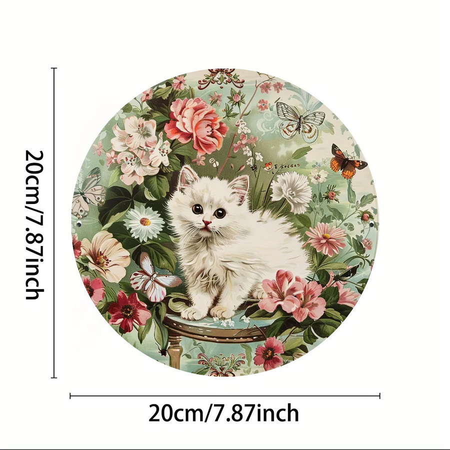 CIFBUY Vintage Metall-Wandkunst Schilder mit Schmetterlingen und Tieren, Aluminium-Plaketten Set in Multicolour, B/H: 20,32 x 20,32 cm - Bild 2
