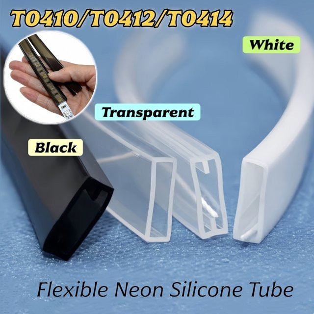 Khelse LED Neon Flex Silikonschlauch RGBIC Outdoor Streifenlicht für Garten und Außenbereich, schneidbar, Farben: Schwarz, Weiß oder Transparent - Bild 1