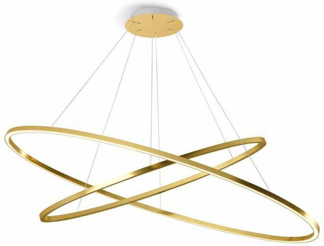 Nemo Lighting Ellisse Double LED-Pendelleuchte in Gold/Messing mit warmweißem Licht (2700K) - Bild 1