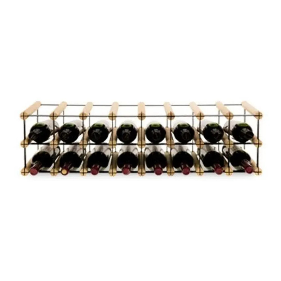 PROREGAL Vinotega Mod Metal Modulares Weinregal aus massivem Kiefernholz, Braun, H x B x T: 12,5 x 82,5 x 24,5 cm - Bild 2