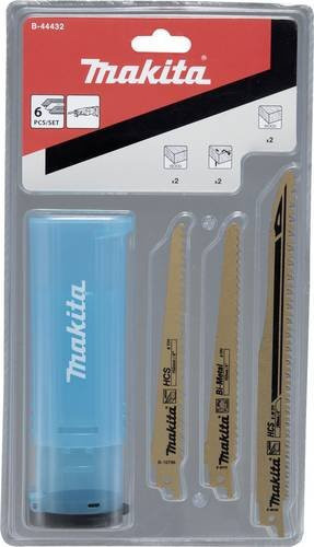 Makita Reciprocating Saw Blade Set Sortiment A aus Bimetal für Holz und Edelstahl, 6-teilig, B-44432 - Bild 1
