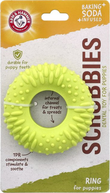 Arm & Hammer Scrub Zahnspielzeug für Hunde, Ring, yellow - Bild 1