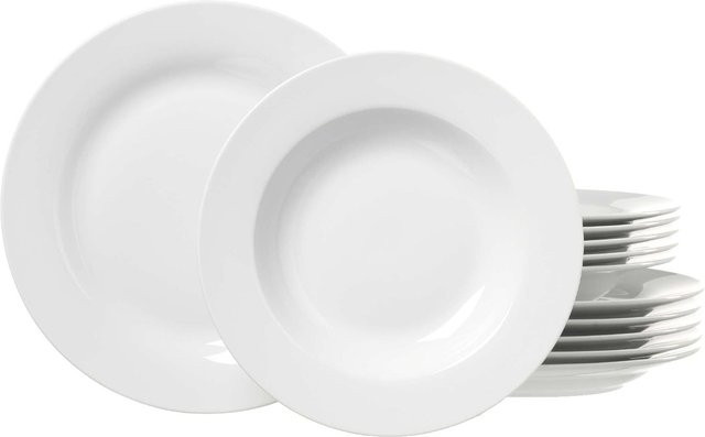 Ritzenhoff & Breker Tafelservice Bianco aus Porzellan, 12er Set, Weiß - Bild 1