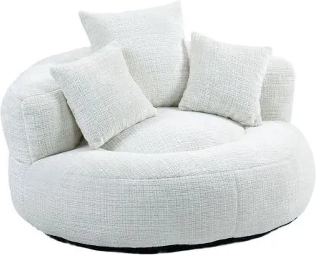 PXloue Sitzsack Gaming Sofa aus Chenille in Beige für Erwachsene, B/T/H: 150 x 108 x 76 cm - Bild 1
