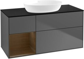 V&B Waschtischunterschrank Finion in Anthrazit, Breite: 120 cm, Tiefe: 50,1 cm, Höhe: 50,1 cm - Bild 1