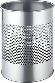 DURABLE Papierkorb aus Metall in Silber mit Perforation, 15 l - Bild 2