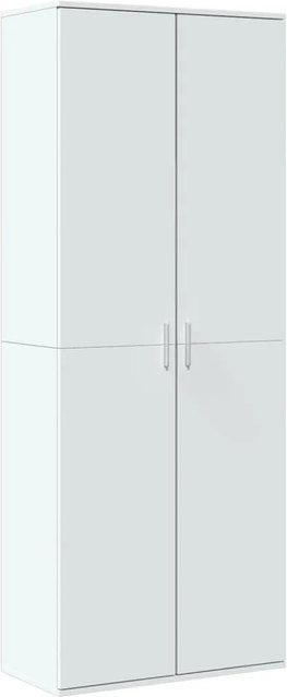 vidaXL Highboard Weiß aus Holzwerkstoff B/T/H: 70 x 35 x 180 cm - Bild 1