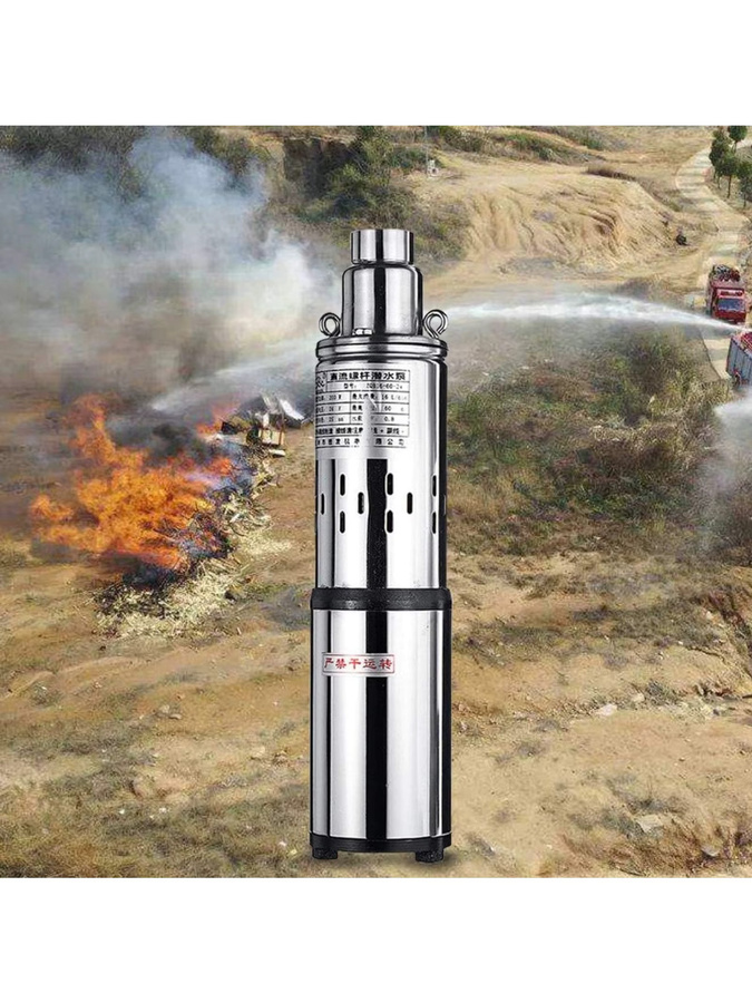 Bymaocar Solar-Tiefbohrpumpe aus Edelstahl in Silber, 200W Tiefpumpe mit 76mm Pumpendurchmesser, 16L/M Förderleistung und bis zu 30m Förderhöhe - Bild 6