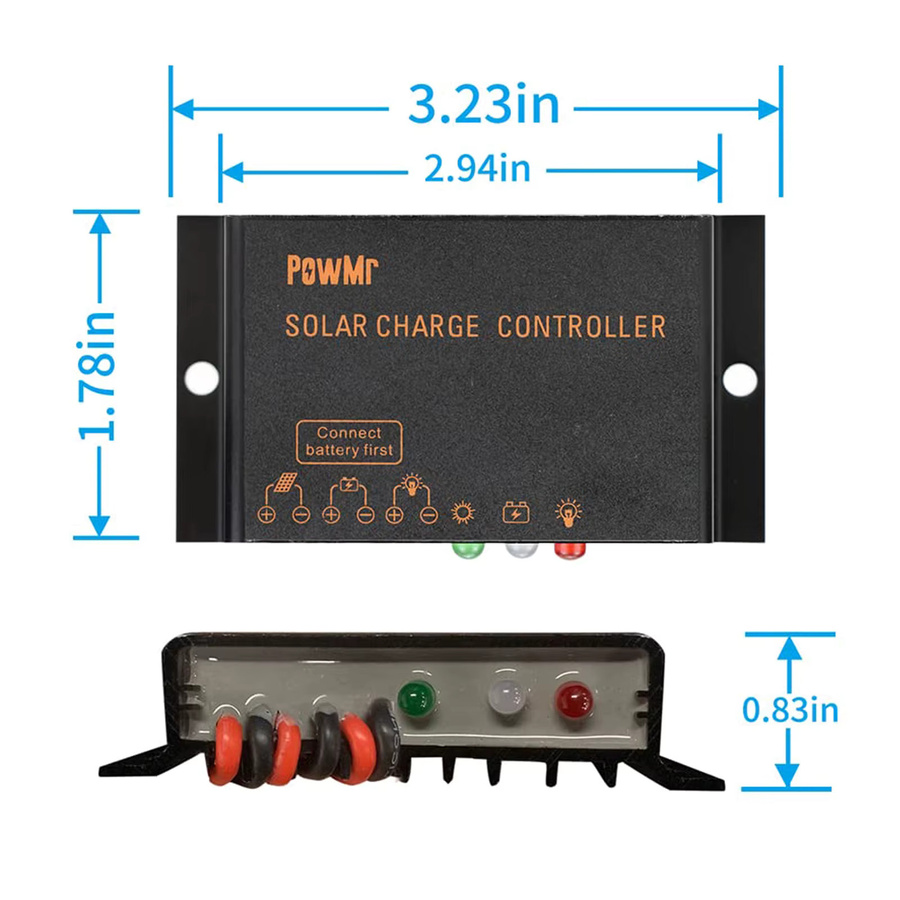 PowMr MPPT Solarladeregler IP68 wasserdicht mit Lastfunktion für Solarpanels und Batterien - Bild 6
