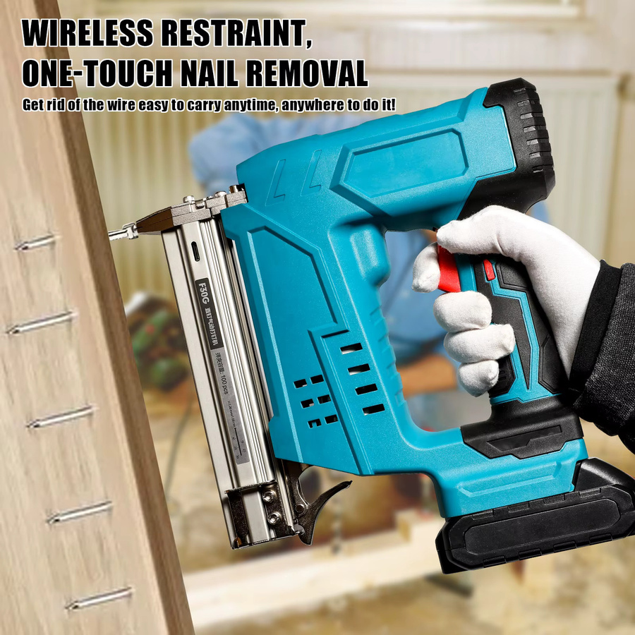 Makita F30 Akku-Nagelpistole Kabelloser Tacker für Makita-Akkus in Blau - Bild 4