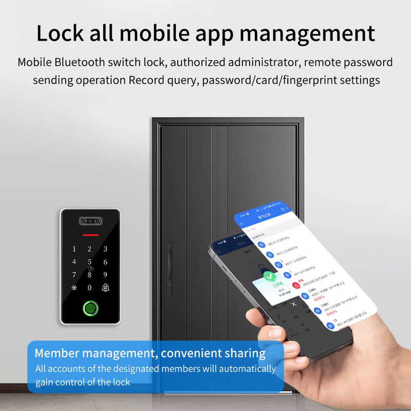 LUCKING DOOR Smart Lock mit Fingerabdruck- und Gesichtserkennung, Zugangskontrolltastatur, RFID-IC-Kartenleser und TTlock TTHotel TTRenting Unterstützung - Bild 5