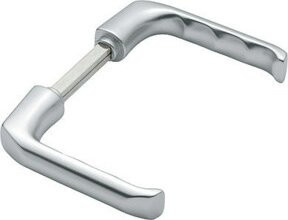 Hoppe Türdrückerpaar London 113 H in Aluminium Silber ohne Rosetten mit 10mm Vierkant - Bild 1