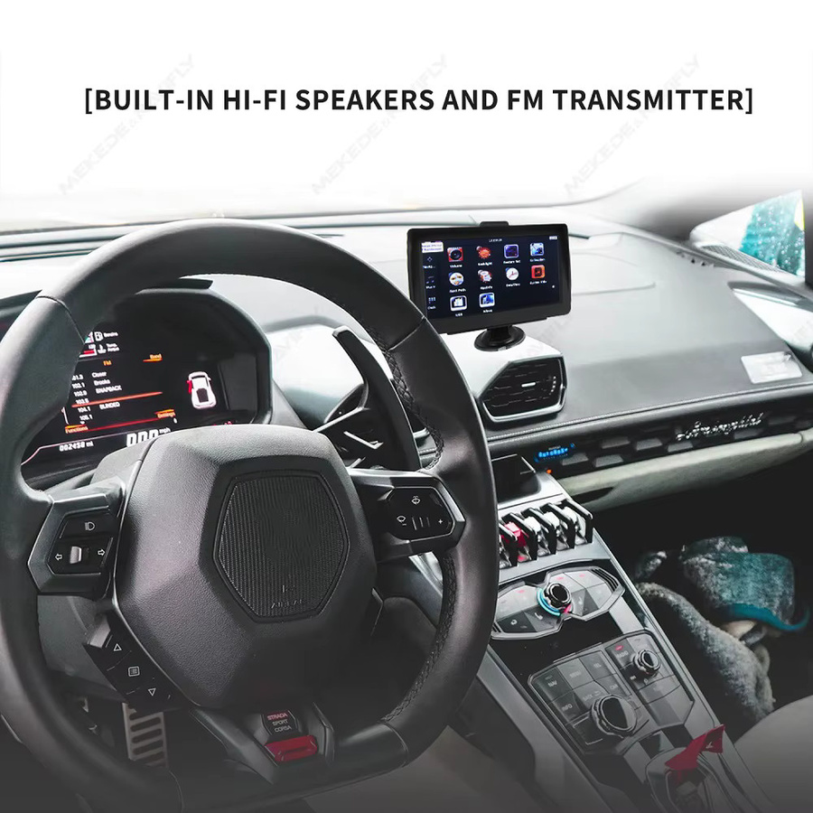 MEKEDE Tragbares 7 Zoll GPS-Navigationssystem für LKW, Bus und Wohnmobil mit HD-Großbildschirm, AV-IN und Musik- sowie Videowiedergabe in Schwarz - Bild 2