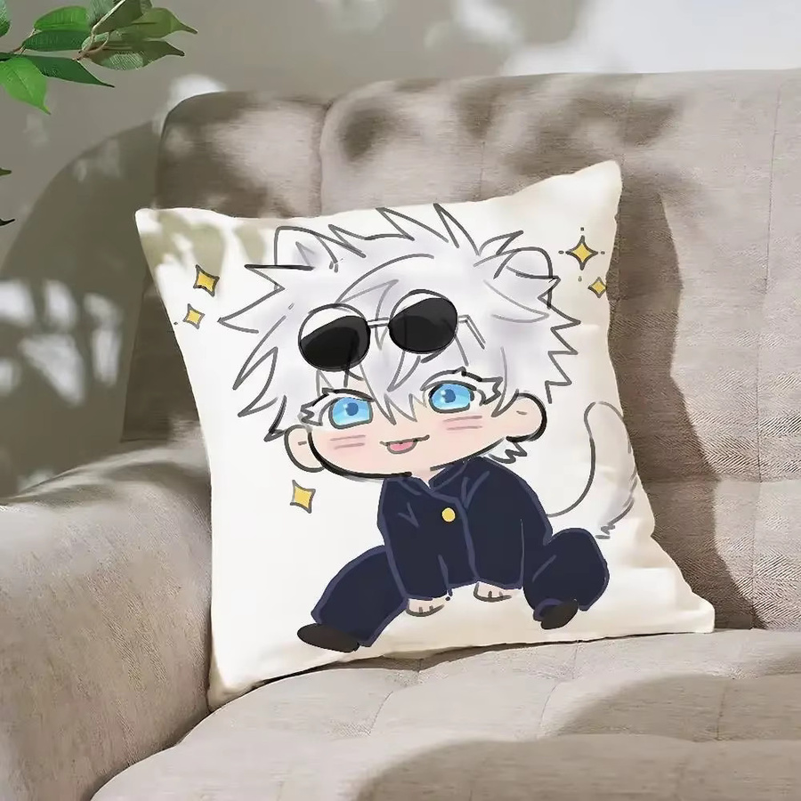 52TOYS Jujutsu Kaisen Kissenbezug aus Polyester mit Reißverschluss, quadratisch, 40 x 40 cm - Bild 3