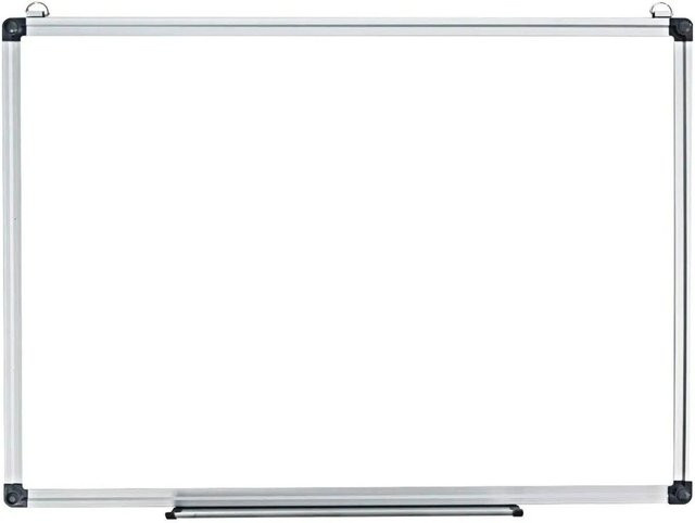 Costway Whiteboard Magnettafel mit Alurahmen in Weiß, B: 90 cm, H: 60 cm - Bild 1