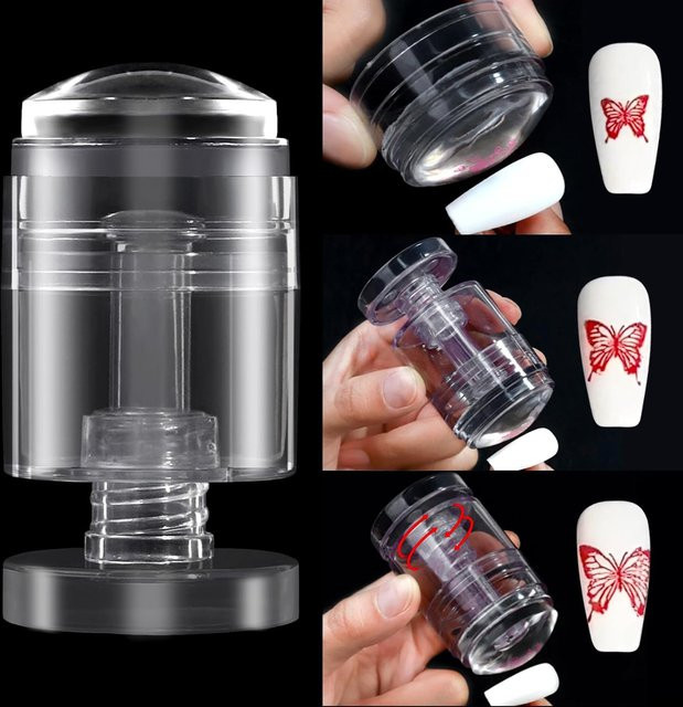 MingLee Nagelstempel-Set, Silikon, Transparent, Unisex - Bild 1