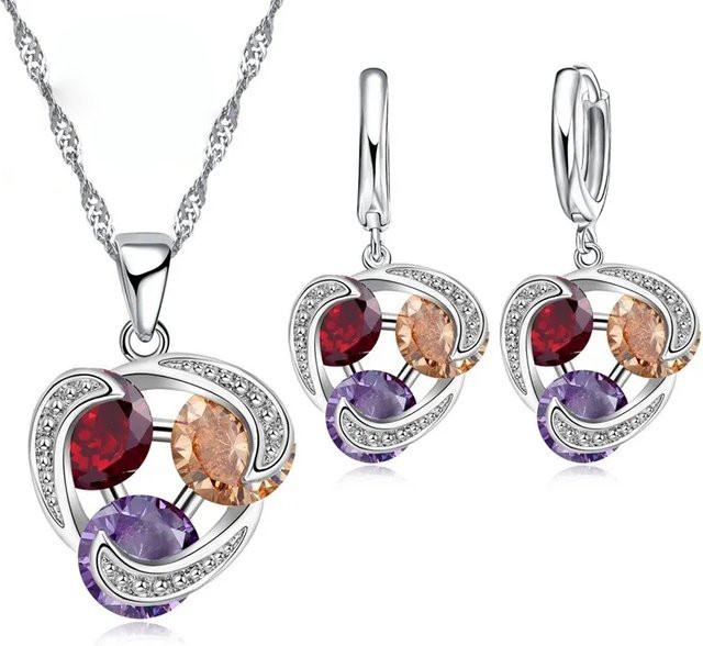 YAAMELI Schmuck-Set, 925 Silber, Zirkonia, Damen - Bild 1