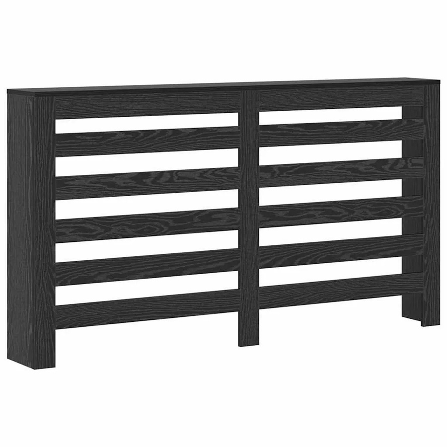 vidaXL Heizkörperabdeckung in Schwarz und Eichen-Optik, B/T/H: 149 x 20 x 82 cm - Bild 2