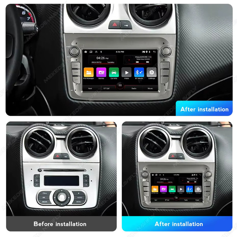 STRONGNAVI Multimedia Display mit 7 Zoll Bildschirm für Alfa Romeo Mito 2008-2012, Drahtloses CarPlay und Android Auto mit GPS und Bluetooth - Bild 2