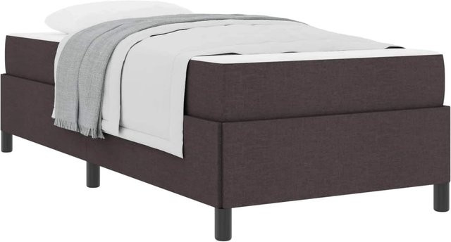 vidaXL Boxspringbett mit Matratze Dunkelbraun B/T/H: 90 x 190 x 140 cm - Bild 1