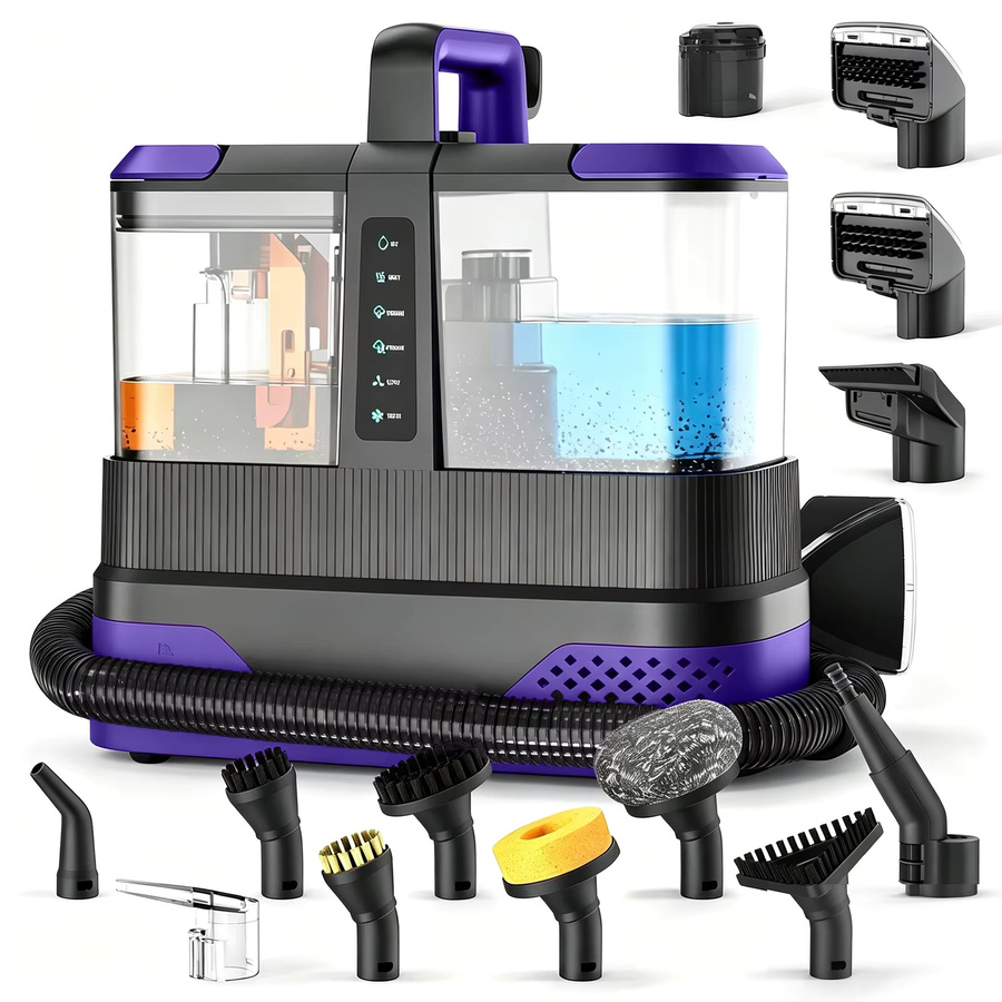 Omeser Polsterreinigungsmaschine mit 2100W und 1800KPa Hochdruck-Dampfreiniger als Nass-Trocken-Staubsauger für Auto und Haushalt - Bild 6