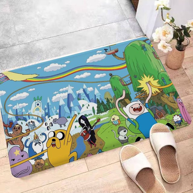 Miniso Rutschfeste Badematte A-Abenteuer Cartoon Design in Blau, B: 40 cm, T: 60 cm - Bild 1