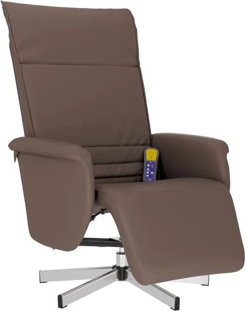 vidaXL Massagesessel Modell 2 in Braun mit Fußteil und Armlehnen aus Kunstleder - Bild 1