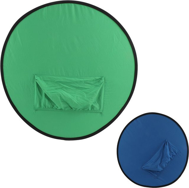 2 in 1 Chromakey Hintergrundleinwand shoemst faltbar und tragbar in Blau und Grün für Fotografie und Live-Streaming - Bild 1