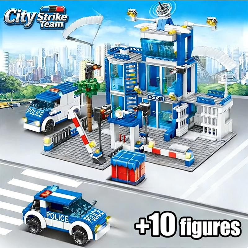 Linyi toy Polizei Weltraum Stadtgebäude Bausteine Sammelset - Bild 4