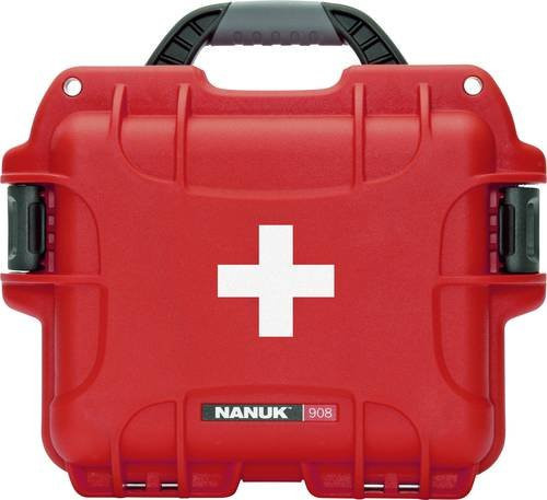 NANUK 908-FSA9 Erste Hilfe Koffer leer wasserdicht Rot B/T/H: 241 x 190 x 190 mm - Bild 1