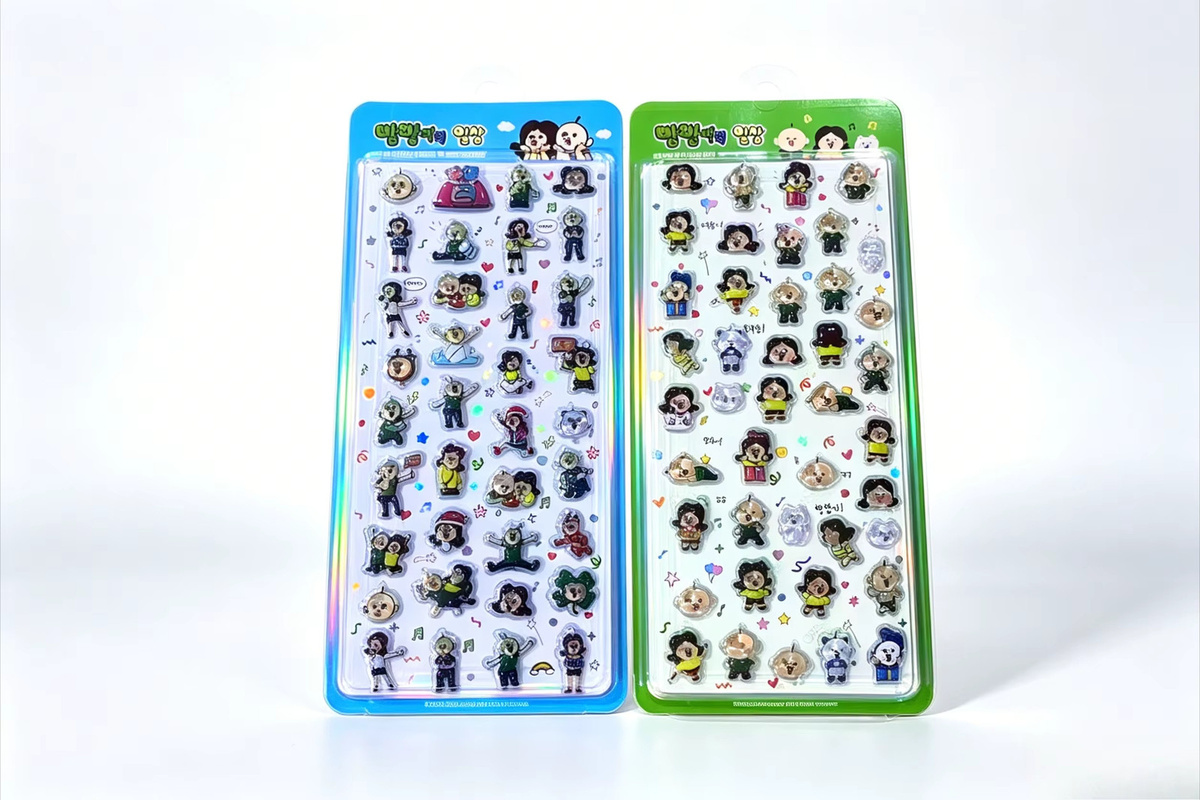 Kakao Friends Transparente 3D Epoxy Sticker in Multicolour für Scrapbook, Handy und Basteldekoration - Bild 1