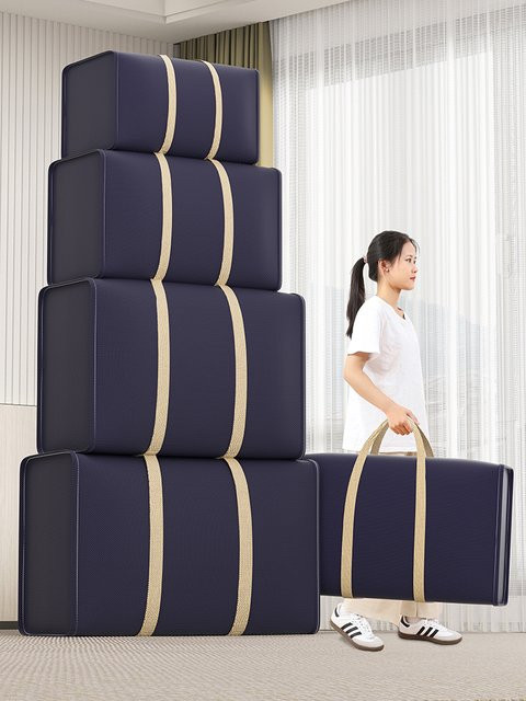 Faltbare Quilt-Aufbewahrungstasche in Blau, staubdichte und robuste Kleidungstasche für Reisen oder als Hundetasche - Bild 1