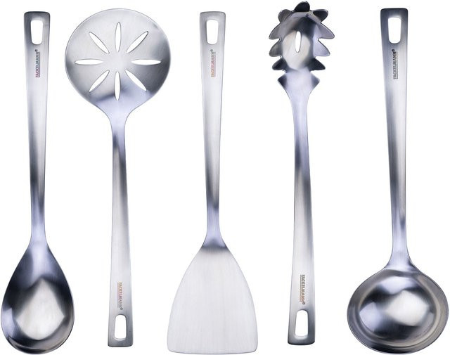 Fackelmann Küchenhelfer-Set Essential aus Edelstahl in Silber, 5-teilig - Bild 1