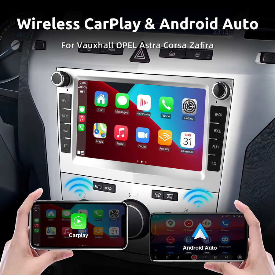 ESSGOO Android 15 Autoradio mit 7 Zoll Display, CarPlay und GPS für Opel Astra H G J, Zafira B, Corsa C D, Antara, Vectra und Vivaro - Bild 2