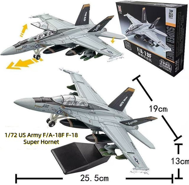 ZOCO UNS Armee F/A-18F F-18 Super Hornet, Flugzeug Modell, 1/72, ab 3 Jahre - Bild 1