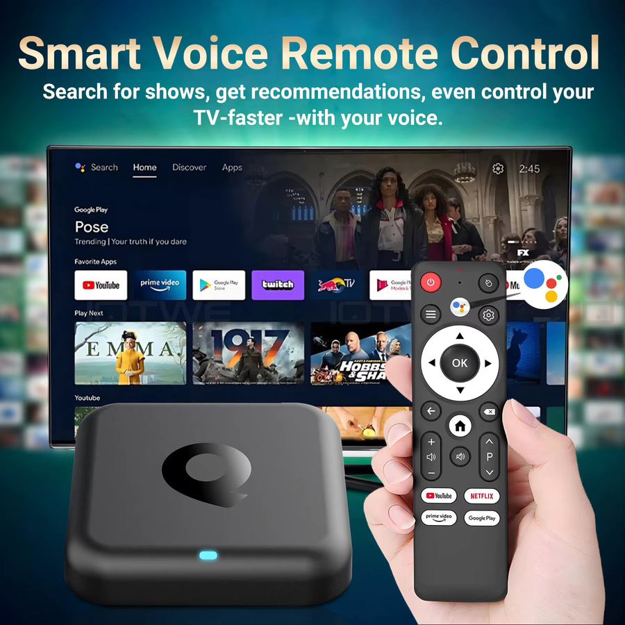 XGODY R69Q Smart TV Box Android 14, 4K UHD Streaming Media Player mit 2 GB RAM + 32 GB Speicher, Bluetooth 5.4, Google Assistant, Dual Wifi 5G, Schwarz - Bild 2