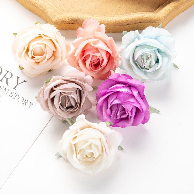 XIAOYINMO Künstliche Flanell-Rosen in Mehrfarbig für Hochzeit und DIY-Dekoration - Bild 1