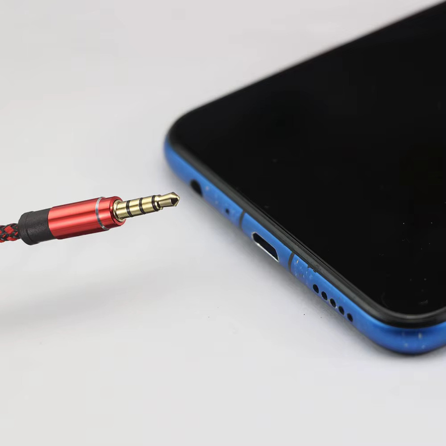 3,5 mm Klinke Audiokabel aus geflochtenem Nylon für HiFi-Sound, Länge: 1,5 m - Bild 2