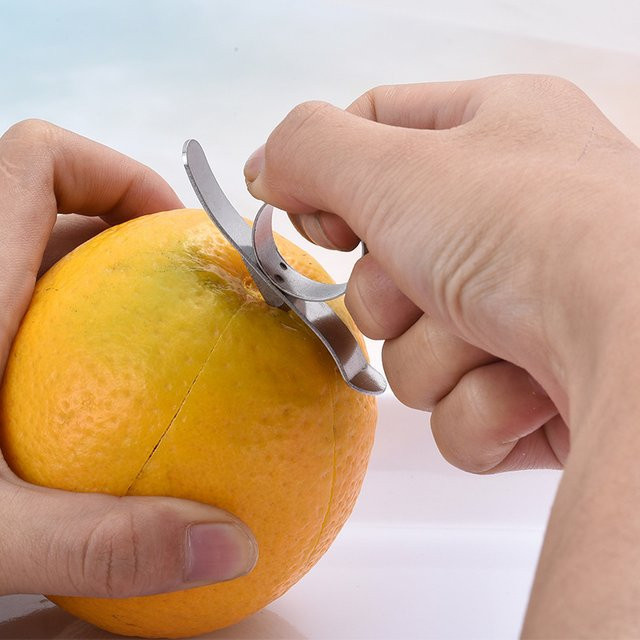 PDQ Zitrusfrucht-Schäler aus Edelstahl in Silber - Bild 1