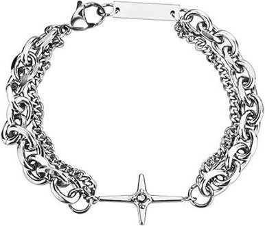 Pwichdn Armband, Messing, Silber, Herren - Bild 1